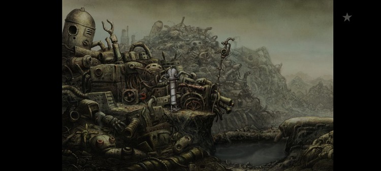 اوراقی در مرحله اول بازی Machinarium