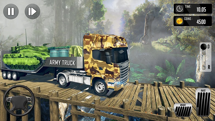 حمل محموله‌های نظامی در بازی Army Simulator Truck games 3D