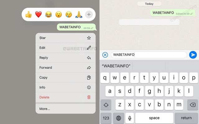 پیام‌های ویرایش شده با یک برچسب کوچک Edited در کنارشان نمایش داده می‌شوند و مانند تلگرام، مخاطب از این طریق می‌تواند بفهمد که شما متن را عوض کرده‌اید