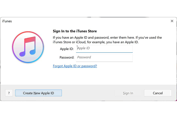 گزینه Create New Apple ID 