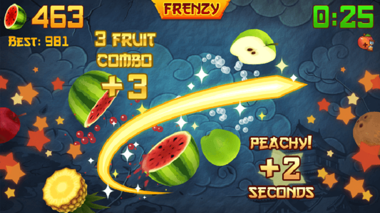 بهترین بازی‌های نوستالژی اندروید - بازی Fruit Ninja