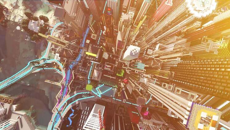 برخی از تصاویر، شهر آینده‌نگر زیبایی را در طول روز نشان می‌دهند که یادآور بازی Mirror's Edge هستند.