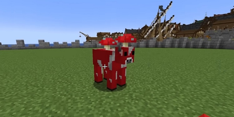 موشروم در بازی ماینکرافت - Mooshroom در بازی Minecraft - گاو قارچی ماینکرفت