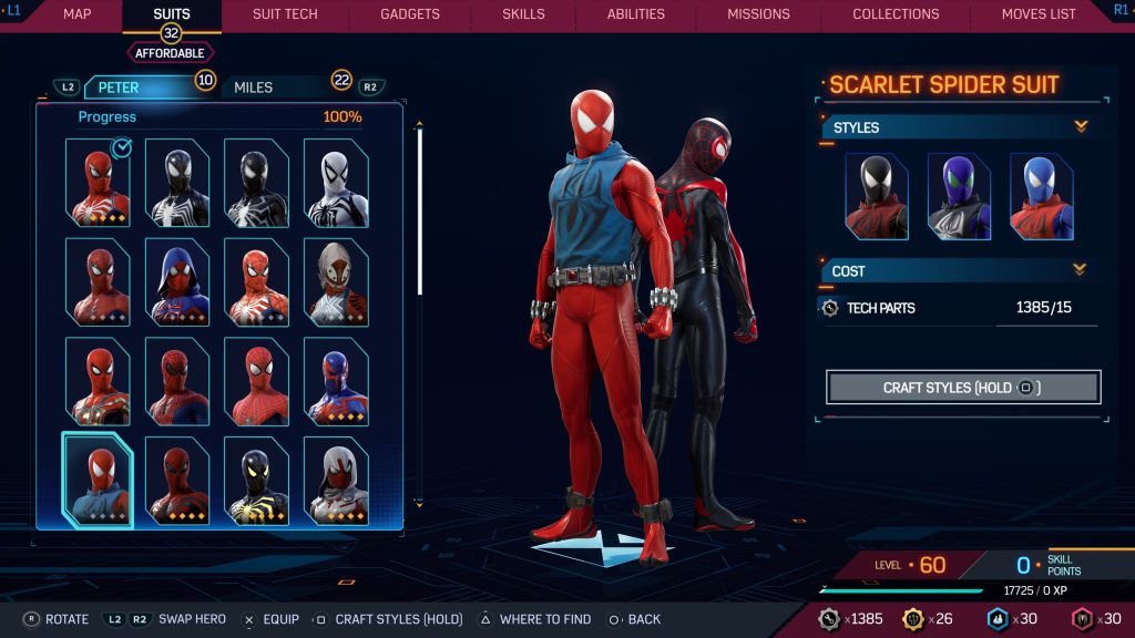 لباس Scarlet Spider