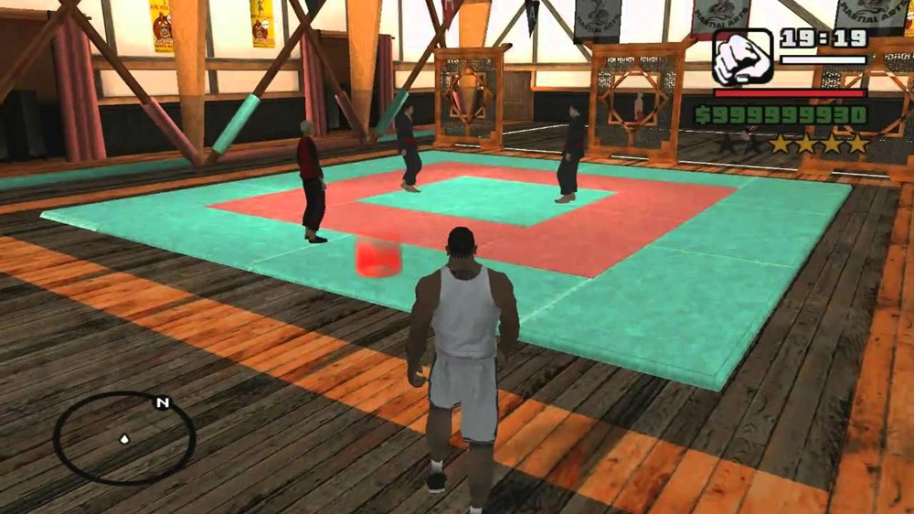 تمرین هنرهای رزمی در بازی GTA: San Andreas