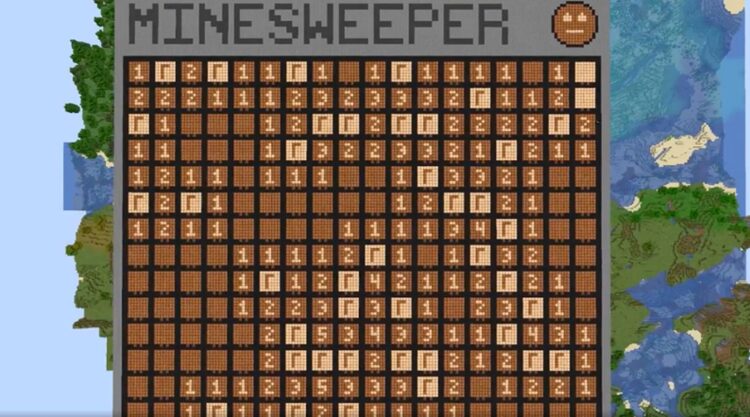 بازی Minesweeper ساخته شده در داخل عنوان ماینکرفت که یکی از جالب‌ترین بیلدهای بازی است.