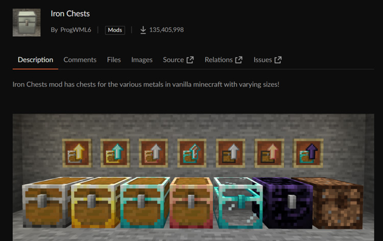 Iron Chests Mod