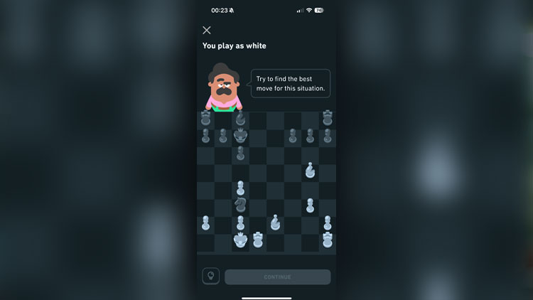 آموزش شطرنج در اپلیکیشن دولینگو