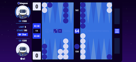 اپلیکیشن Backgammon Galaxy بازی تخته نرد آنلاین