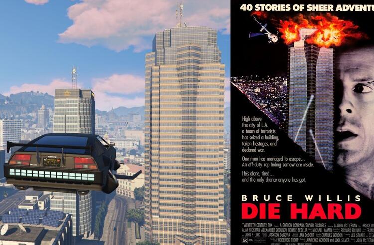 اشاره به فیلم Die Hard در بازی GTA V