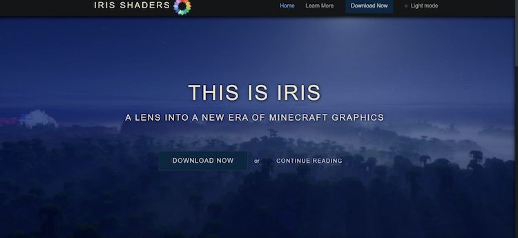 برای استفاده از شیدرها، Iris Shaders و Sodium mod را برای بازی ماینکرفت دانلود و نصب کنید.