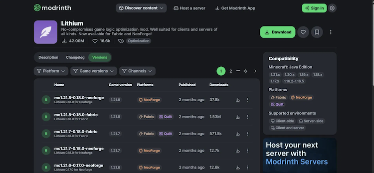 لیتیوم یک ماد بهبود عملکرد کلاینت و سرور است.