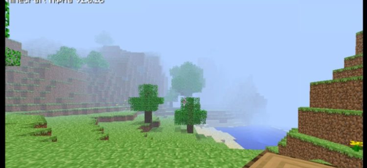 نسخه آلفای ماینکرفت جاوا عمدتاً مه غلیظ (heavy fog) داشت.
