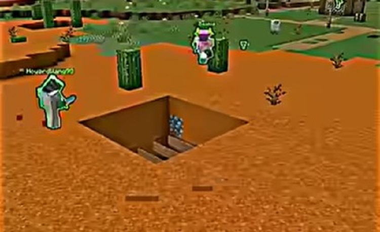 ماسه در ماینکرفت به آسانی سقوط می‌کند