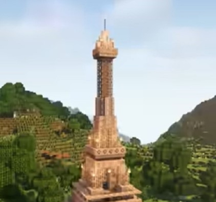 شما می‌توانید با این الگو بلندترین برج جهان را در ماینکرفت بسازید