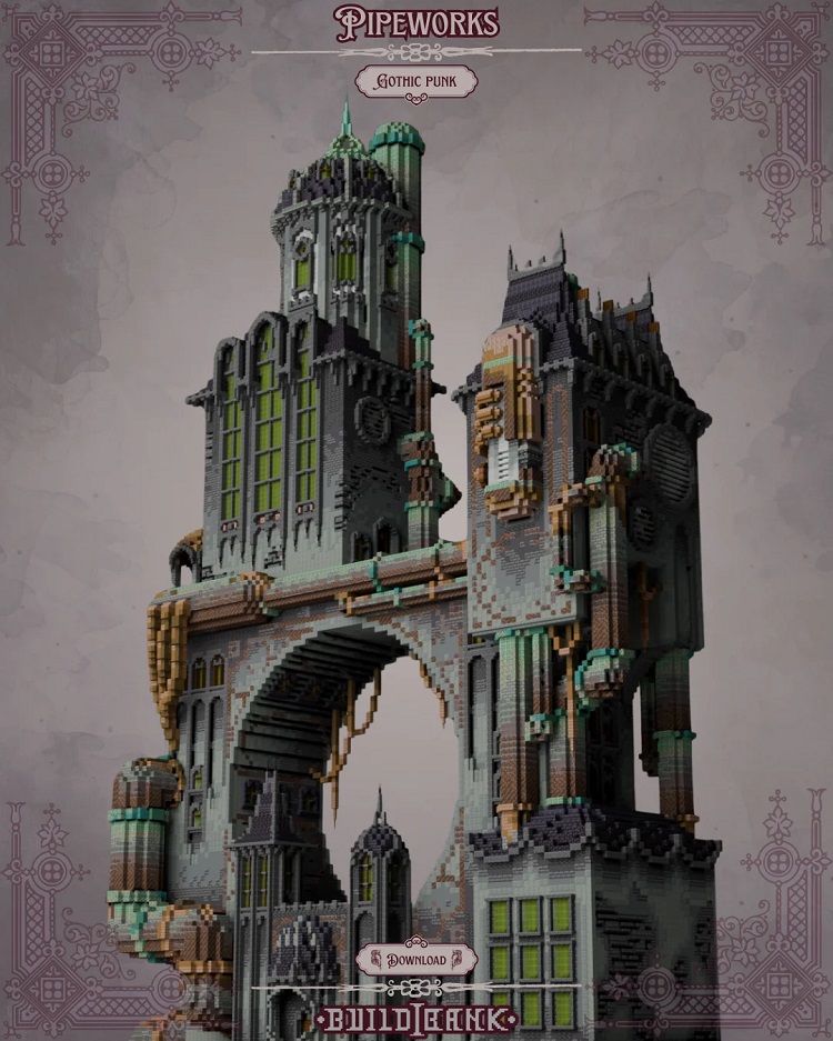 این نوع سازه‌ها در ماینکرفت می‌توانند به الگوهایی برای مجسمه‌سازی تبدیل شوند