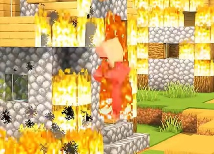 این نتیجه آتش کنترل نشده در ماینکرفت است!