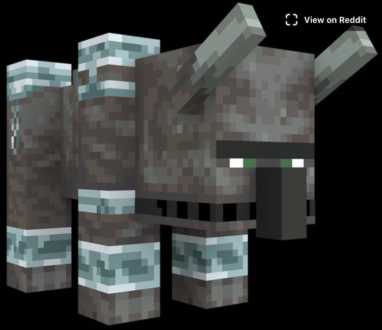 یکی از بازیکنان ماینکرفت نوع جدیدی از ماب رویجر (ravager) را پیشنهاد می‌دهد.