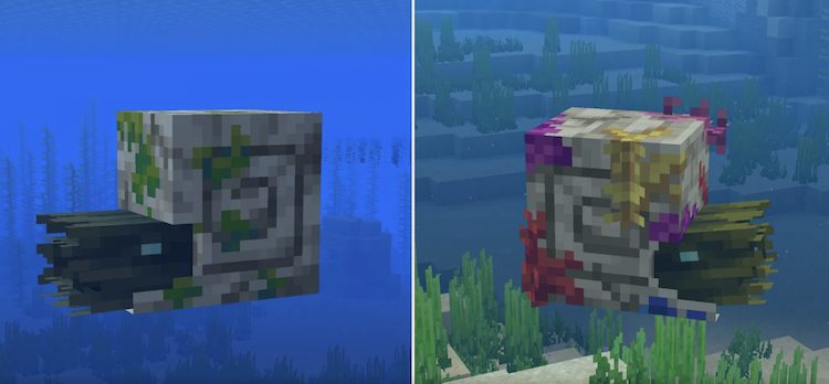 تفاوت بین ناتیلوس زامبی معمولی و مرجانی در بازی ماینکرفت