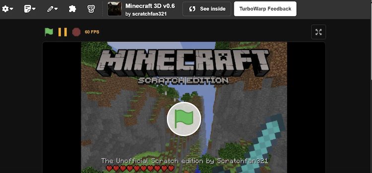 بازیکنان می‌توانند به راحتی از طریق این وب‌سایت بازی ماینکرفت را انجام دهند.