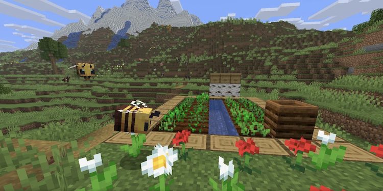 زنبورها می‌توانند به فارم کردن در بازی ماینکرفت کمک کنند.