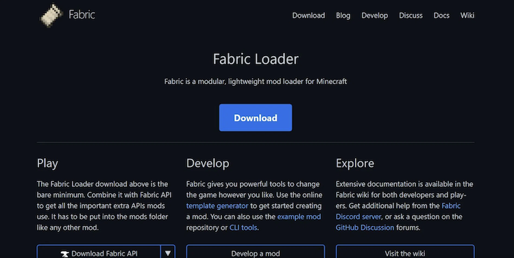 فابریک یکی از سبک‌ترین ماد لودرها برای ماینکرفت است.