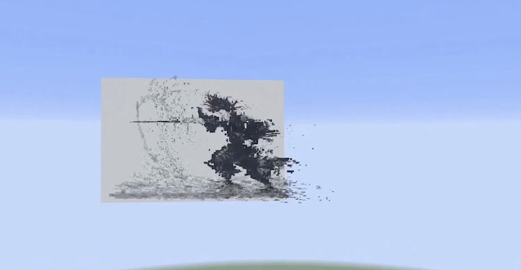 یکی از بازیکنان ماینکرفت در بازی یک اثر هنری سهبعدی خلق کرده است.