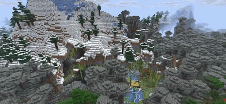 پیل گاردن درست بالای لاش کیو کشف شده در بازی ماینکرفت قرار دارد.