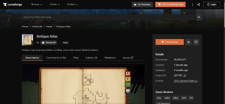 این ماد را می‌توان به راحتی از CurseForge دانلود کرد.