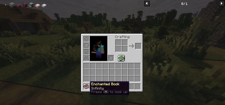 انچنتمنت اینفینیتی به شما امکان می‌دهد تیرهای بی‌نهایتی در بازی ماینکرفت شلیک کنید.