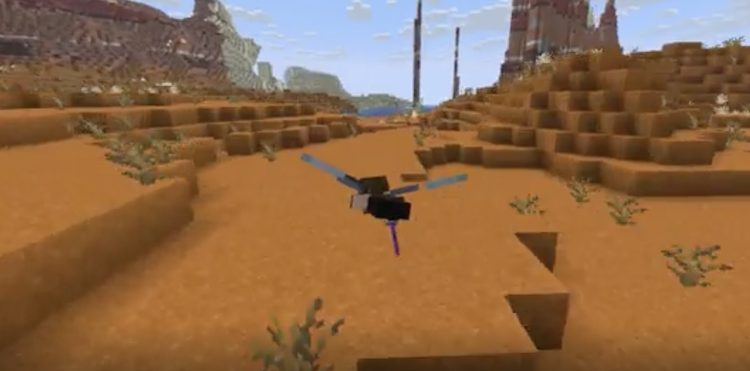 پرواز با نیزه در بازی ماینکرفت