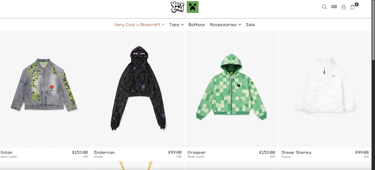 ست جدید لباس‌های ماینکرفت را می‌توان از وب‌سایت رسمی Very Cool خریداری کرد.