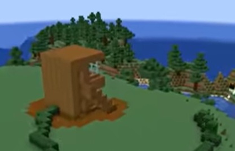 این بیس ماینکرفت کاملا از یک درخت ساخته شده‌است!