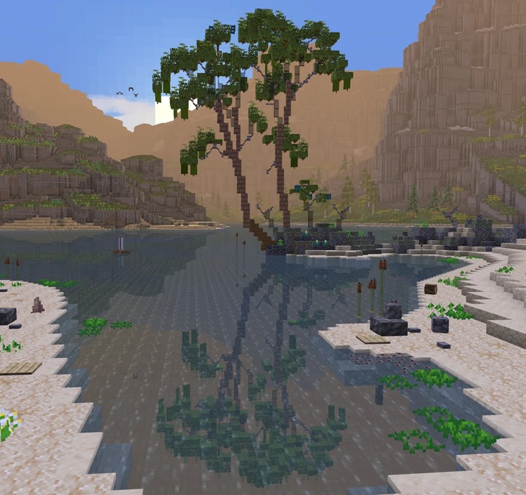 این بهترین تصویری است که از یک جزیره در ماینکرفت می‌توانید تماشا کنید!