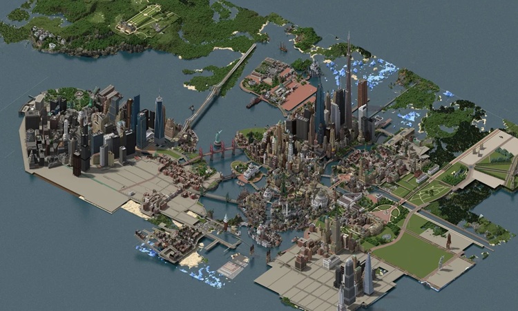 سازنده سعی کرده تا یکی از کاملترین نقشههای ماینکرفت را بسازد