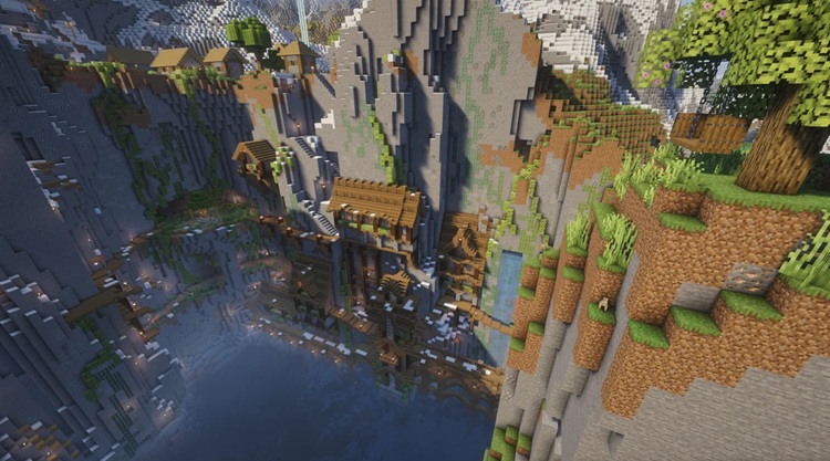 نمای بیرونی این خانه ماینکرفت شما را به بازی‌های ماجراجویی پیوند می‌زند!