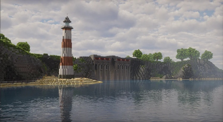 این سازه ماینکرفت شبیه یک کارت‌پستال است!