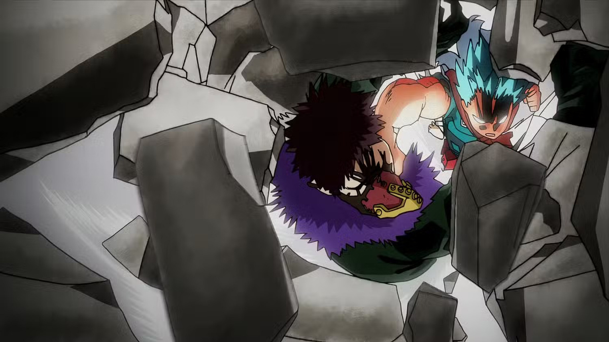 نبرد دکو با اورهال در انیمه my hero academia