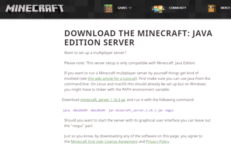 این صفحه را باز نگه دارید زیرا بعداً هنگام راهاندازی سرور برای اولین بار مفید خواهد بود
