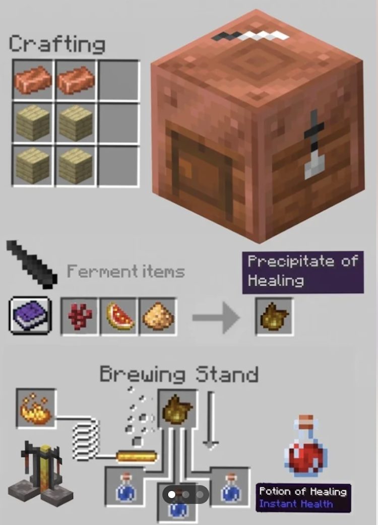 ایده بلوک فرمنتیشن تیبل برای بازی ماینکرفت