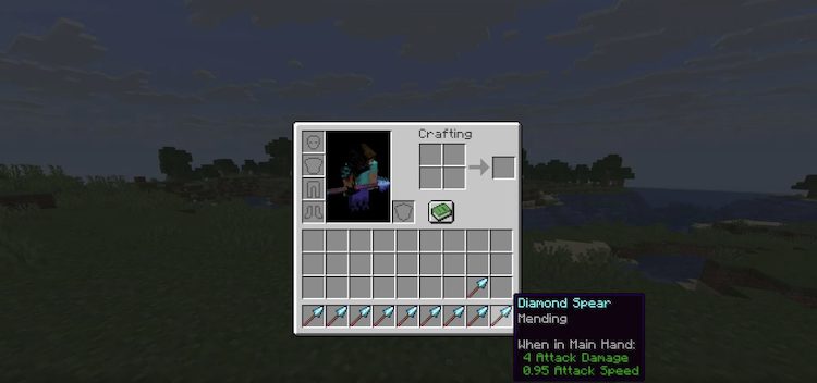 مندینگ هر نیزه‌ای را در بازی ماینکرفت شکست‌ناپذیر می‌کند.