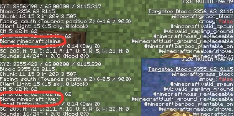 از این طریق میتوانید به خوبی مختصات و اطلاعات مربوط به زمین فارم خود را در ماینکرفت بدست آورید.