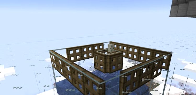 نمایی از کاری که باید در این مرحله از ساخت فارم دراوند در ماینکرفت انجام دهید.