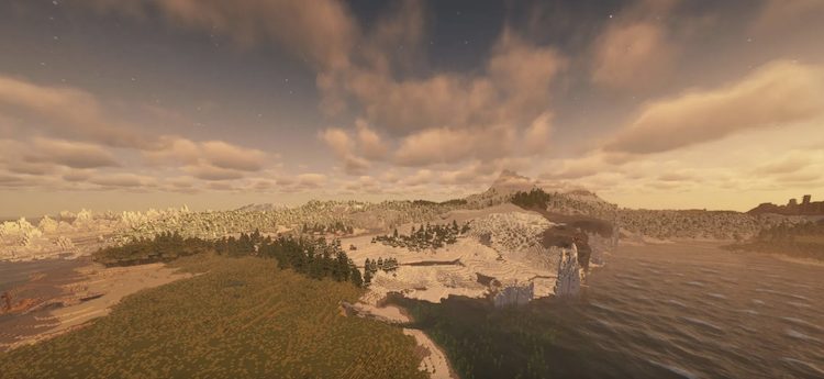 Distant Horizons از اکثر شیدرها در بازی ماینکرفت پشتیبانی میکند.