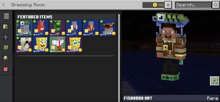 برای دریافت آیتمهای رایگان Fishhook Hat در ماینکرفت بدراک به درسینگ روم بازی بروید.