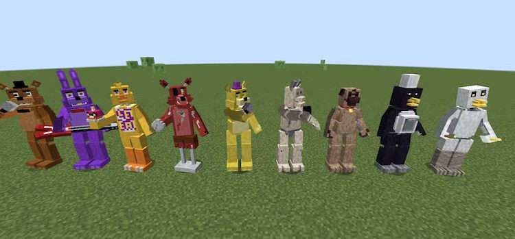 به لطف ماد FNAF Mod رباتها را در بازی ماینکرفت خود مشاهده خواهید کرد.