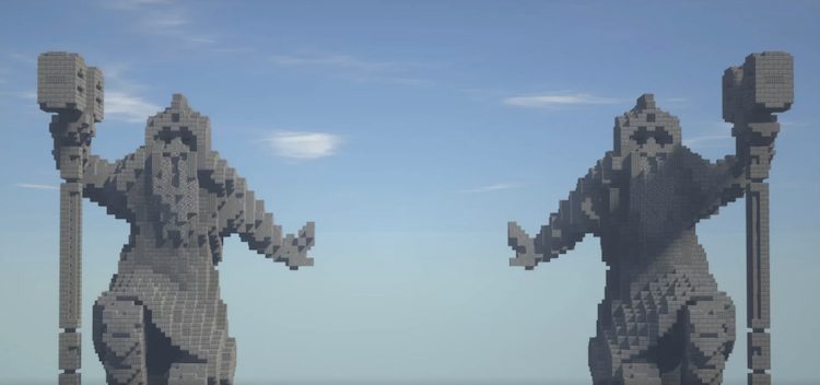 مجسمه دورف به خوبی در ماینکرافت میتواند خودنمایی کند.