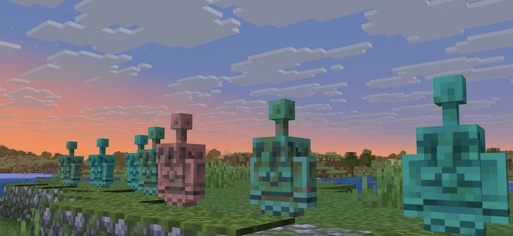 کاپر گالمها، نقطه اوج رونمایی از گیم دراپ کاپر ایج ماینکرفت بودند.