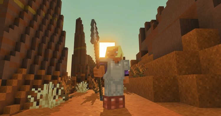 شما میتوانید در ماینکرفت با استفاده از نیزه پرواز کنید.