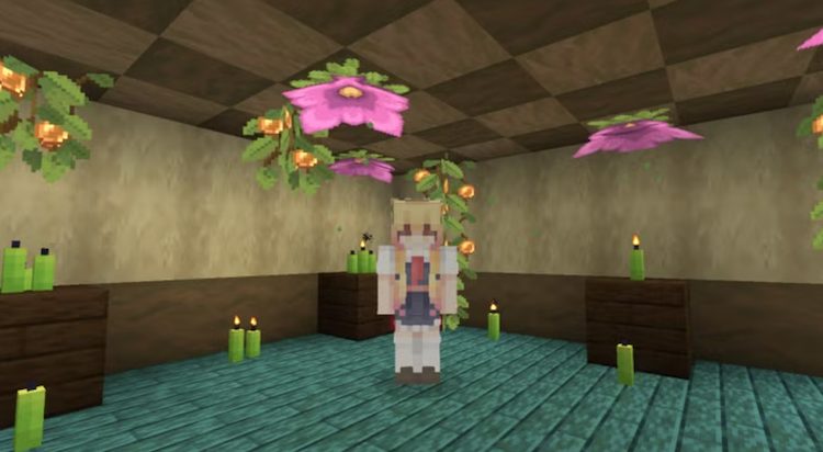 شما میتوانید از گل اسپور بلاسمز در بازی ماینکرافت در کارهای تزئینی استفاده کنید.